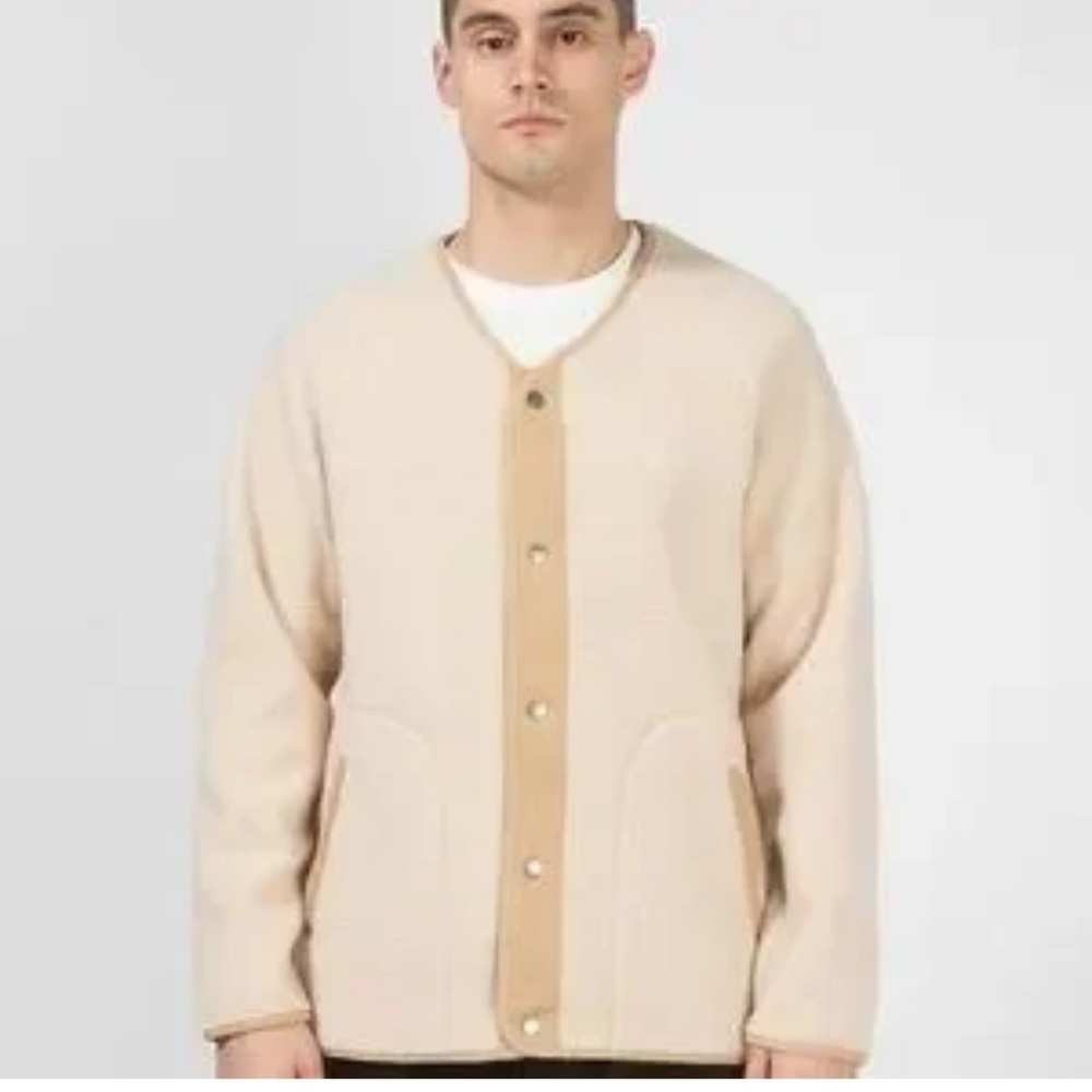 Gramicci‎ Boa fleece Urban Outfitters Men's Beige and Cream Jacket